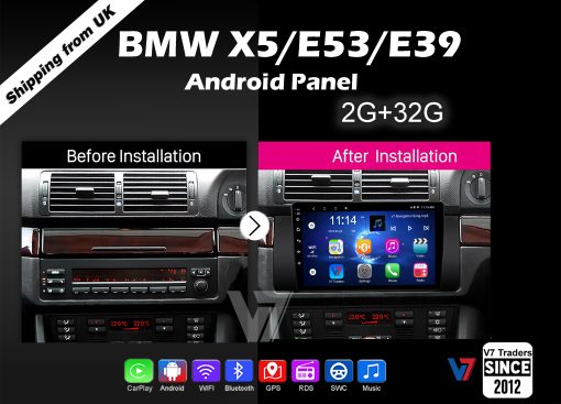 BMW E53-E39 & X5 Android Multimedia Navigation Panel LCD IPS Screen - V7 2