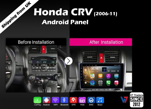 Honda CRV Android Multimedia Navigation Panel LCD IPS Screen - Model 2007-11 - V7 2