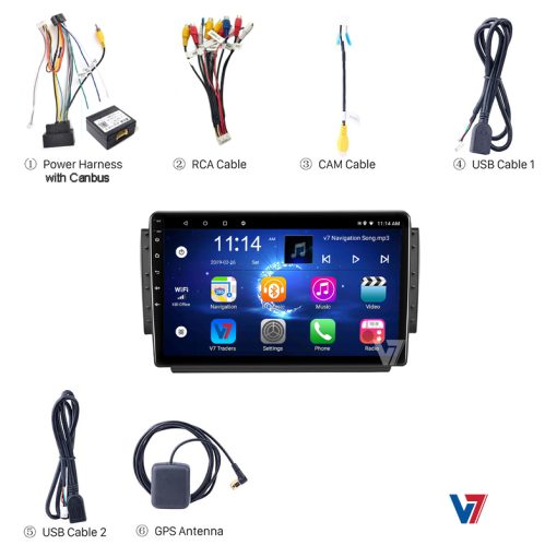 Peugeot 2008 Android Multimedia Navigation Panel LCD IPS Screen - Model 2013-17 - V7 3