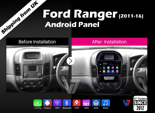 Ford Ranger Android Multimedia Navigation Panel LCD IPS Screen - Model 2011-16 - V7 2
