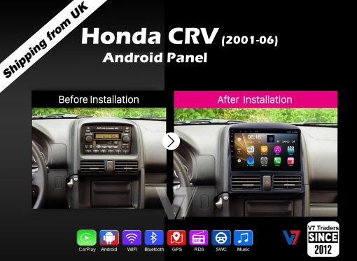 Honda CRV Android Multimedia Navigation Panel LCD IPS Screen - Model 2001-06 - V7 8
