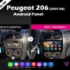 Peugeot 206 Android Multimedia Navigation Panel LCD IPS Screen - Model 2001-08 - V7 13