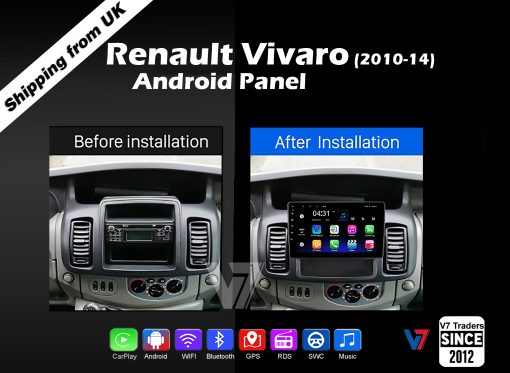 Renault Vivaro Android Multimedia Navigation Panel LCD IPS Screen - Model 2010-14 - V7 2