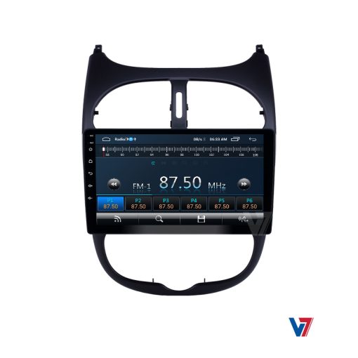 Peugeot 206 Android Multimedia Navigation Panel LCD IPS Screen - Model 2001-08 - V7 5