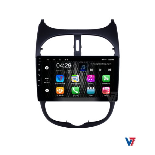 Peugeot 206 Android Multimedia Navigation Panel LCD IPS Screen - Model 2001-08 - V7 1